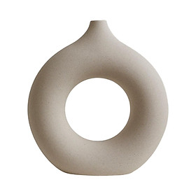 Modern Minimalist Ceramic Flower Vase Round Pottery Vases for Kitchen Decor