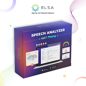 Hình ảnh Gói học Speech Analyzer thời hạn 1 tháng từ ELSA SPEAK - Công cụ luyện nói tiếng Anh toàn diện