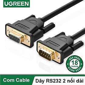 Cáp cổng Com Rs232 9 chân dương sang Com 9 chân âm (9M/9F) dài 3m chính hãng Ugreen 20147 hàng chính hãng