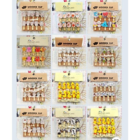 Mua Kẹp Gỗ Treo Ảnh Trang Trí Phòng Siêu Cute (Bịch 10 cái + 2m dây cói)