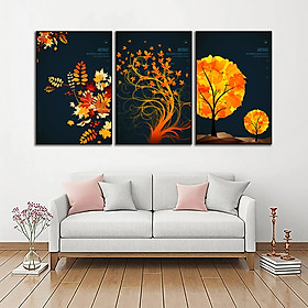 Mua Tranh treo tường bộ ba  tranh nghệ thuật treo phòng khách 20x30cm