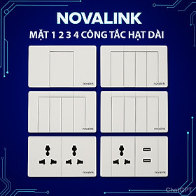 Mua Công tắc hạt dài tràn viền 1 2 3 4 hạt Novalink A5 – Mặt công tắc cao cấp cho nhà hiện đại  Hàng chính hãng