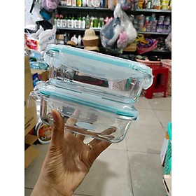 Mua HỘP THUỶ TINH ĐỰNG THỰC PHẨM 640ML BỎ TỦ LẠNH THUỶ TINH CHỊU NHIỆT LÒ VI SÓNG 400 ĐỘ