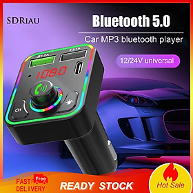 *QXDZ* F3 Hands-free Car Auto Charger Bluetooth 5.0 MP3 Player FM Transmitter with Colorful Light