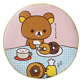Gối tròn Rilakkuma ăn donut - GOCT445