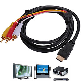 Cáp Kết Nối HDMI Sang 3RCA AV Cho TV HDTV DVD 1080P (1.5m)