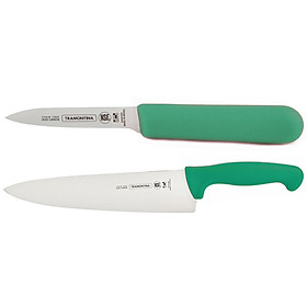 Bộ 2 dao bếp cán kháng khuẩn Tramontina Prof 10cm - 21cm