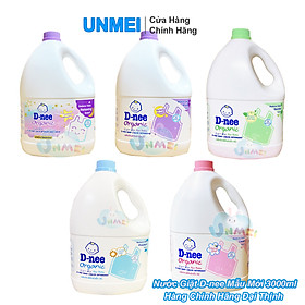 Nước giặt D-nee cho trẻ sơ sinh, mềm dịu, thơm nhẹ, không hư hại quần áo - Can 3000ml - 4 Hương thơm