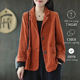 Áo khoác Blazer Nhung Tăm 2 lớp phong cách Hàn Quốc Haint Boutique Bz05