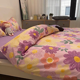 Bộ Ga Giường Và Vỏ Gối Cotton Korea ADU79 Bedding Đủ Kích Thước Trải Nệm 1m4, 1m6, 1m8 Chưa Gồm Chăn