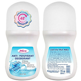 Lăn Khử Mùi Dành Cho Nam Mira Anti-Perspirant Deodorant For Man Giúp Khô Thoáng, Khử Mùi Cơ Thể 50ml