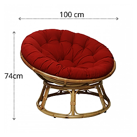 Mua Ghế thư giãn bà bầu khung mây nệm vải Ghế ngủ trưa mẹ bầu khung tròn 1m PAPASAN – Nội thất CAPTA