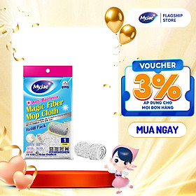 Bông Lau Thay Thế MyJae Đài Loan Sợi Fiber Cho Cây Lau Nhà Tự Vắt Kháng Khuẩn Và Cây Lau Nhà Phun Sương 33.5 x 10.5 cm