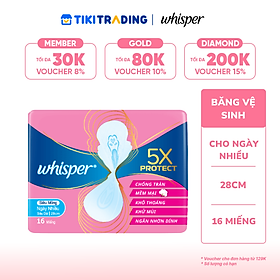 Whisper 5X Bao Ve Sieu Mong 16Sx24 - 28Cm - 80808596