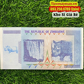 100 TRIỆU TỶ ĐÔ ZIMBABWE lưu niệm làm quà tặng , có bảo an phát quang cực độc