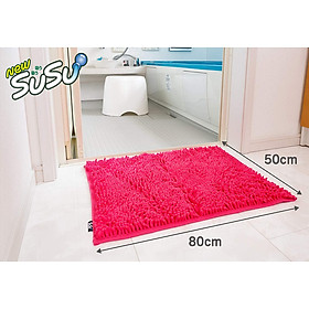 THẢM CHÙI CHÂN NHÀ TẮM CAO CẤP SUSU- SAN HÔ SỢI MICROFIBER SIÊU THẤM HÚT-CONDOR-SIZE LỚN 50X80CM