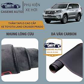 [TOYOTA LAND CRUISER PRADO] Thảm Taplo 3 Lớp Dành Cho Xe TOYOTA LAND CRUISER PRADO, Nhung Lông Cừu Và Da Vân Carbon Cao Cấp - Hàng Chính Hãng