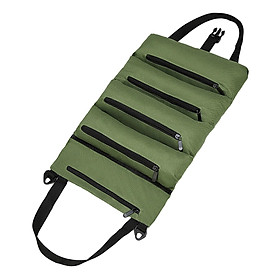 Tool Roll Pouch Tool Organizer Large Capacity 5 Pockets Tool Storage Bag Handbag for Electrician Carpenter Handyman Dad Gifts