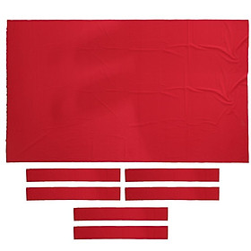 Hình ảnh High Performance Pool Table Felt Billiard Cloth Table Bed Cushion 8ft Red