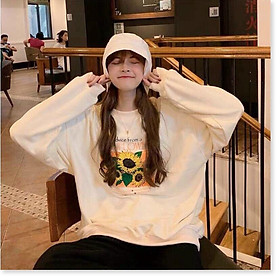 Áo sweater nỉ ngoại hoa hướng dương cực xinh cho các bạn trẻ THỜI TRANG