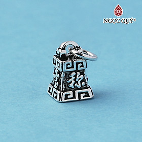 Charm bạc mặt dây chuyền hình chuông - Ngọc Quý Gemstones