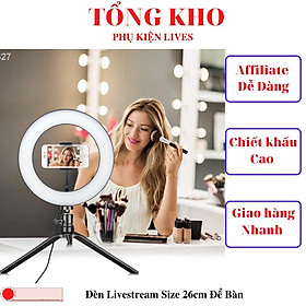 Mua Đèn Livestream để bàn Size 26cm hỗ trợ Make Up Trang Điểm  Chụp Ảnh Sản Phẩm  Bán Hàng Online