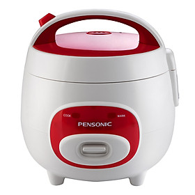 Nồi Cơm Điện Pensonic PSR-1001R (1L) - Trắng Đỏ - Hàng Chính Hãng