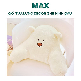 Mua Gối tựa trang trí lót ghế ngồi decor phòng phòng cách Hàn Quốc hình gấu trắng xinh xắn