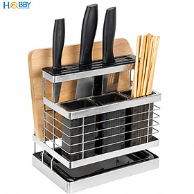 Kệ đựng đũa muỗng dao thớt đa năng inox 304 Hobby home decor KDMT