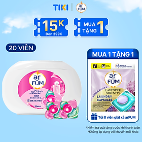 Viên giặt xả arFUM 5 trong 1 MỚI lưu hương lâu 16 tuần, khử khuẩn 99% - (20 viên/ hộp)