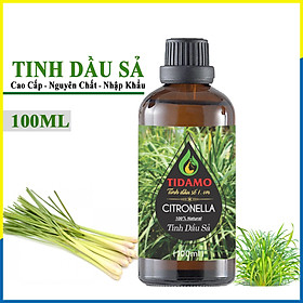 Tinh Dâu Sa Nguyên Chất 100ml Đuôi Muôi Va Xông Thơm Phong Thư Gian - Tinh Dầu Sa Java TIDAMO Chính Hãng Có Kiểm Nghiệm Chất Lượng