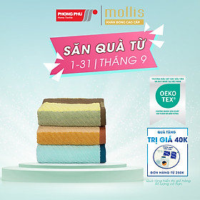 Mua Khăn Mặt Mollis Cotton Nontwist 40x78cm Khăn Cao Cấp Sợi Không Se Thấm Hút Mau Khô x3 lần Dùng Gia Đình Thể Thao FMN1