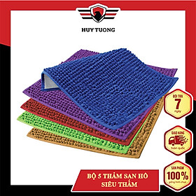 Mua Bộ 5 thảm san hô Huy Tưởng siêu thấm   phù hợp với mọi gia đình