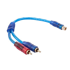 1 RCA to 2RCA Male Stereo Audio Cable Gold Plated for Smartphones/MP3/Tablets/Home Theater 20cm/7.87in