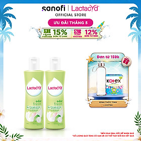 Bộ 2 chai Dung Dịch Vệ Sinh Phụ nữ Lactacyd Odor Fresh Ngăn Mùi 24H 250ml/chai