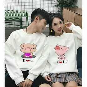 Áo đôi thu đông chú heo - XXL