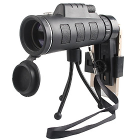 Outdoor Sports Mini 40*60 Telescope with Compass Low Light Night Vision Single Tube Green Film Telescope