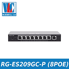 Switch Ruijie RG-ES209GC-P 8-port 10/100/1000 Base-T PoE - Hàng Chính Hãng