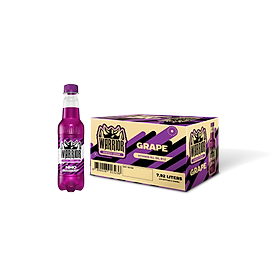 Thùng 24 Chai Nước Tăng Lực Có Gas Warrior Vị Nho (330ml x 24 chai)
