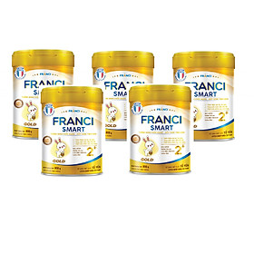 Combo 5 lon Sữa công thức FRANCI SMART GOLD 2+ lon 800g– Siêu trí tuệ – Mắt tinh anh