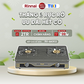 Mua Bếp gas dương Rinnai RV-660(G) mặt bếp men và kiềng bếp men - Hàng chính hãng.