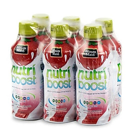 Lô 6 nước trái cây Nutri dâu sữa 297ml - 10795