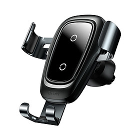 Hình ảnh Giá đỡ điện thoại kiêm sạc không dây Baseus Metal Gravity Car Mount Trên ôtô (Gắn cửa gió điều hòa chắc chắn)- hàng nhập khẩu