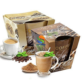 Combo 2 ly nến thơm tinh dầu Bartek Coffee and Spices 115g - cà phê capuchino, nến trang trí, thơm phòng, thư giãn, hỗ trợ khử mùi