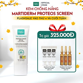 Kem Chống Nắng Phổ Rộng Toàn Diện Ngừa Lão Hóa, Phòng Chống Nám Quay Lại - MartiDerm The Originals Proteos Screen SPF50+ 40ml