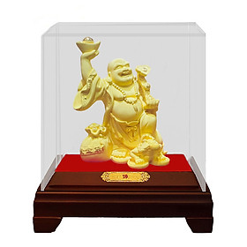 Tượng Di Lặc Như Ý Cát Tường Phủ Cát Vàng 24K