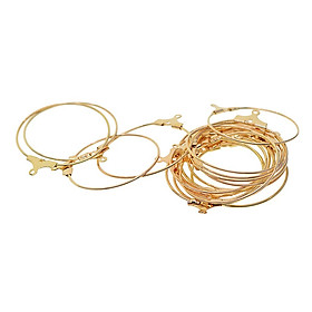 20 Pieces Beading Earrings Hoops, Gold Plated Hoop Earrings Leverback Earrings