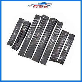Bộ nẹp bước chân trong ngoài vân cacbon xe cx5, cx-5 2018-2019-2020 chống trầy làm đẹp ô tô