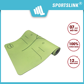 Thảm tập Yoga Sportslink Sunny định tuyến TPE 2 lớp 6mm