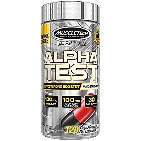 MuscleTech AlphaTest ATP & Testosterone Booster for Men, Boost Free Testosterone and Enhance ATP Levels, 120 Count